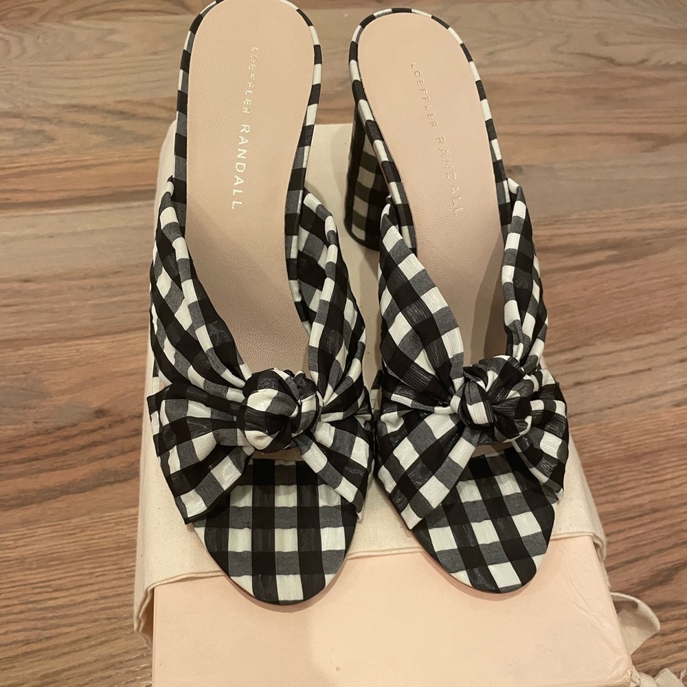 Loeffler Randall coco gingham heel